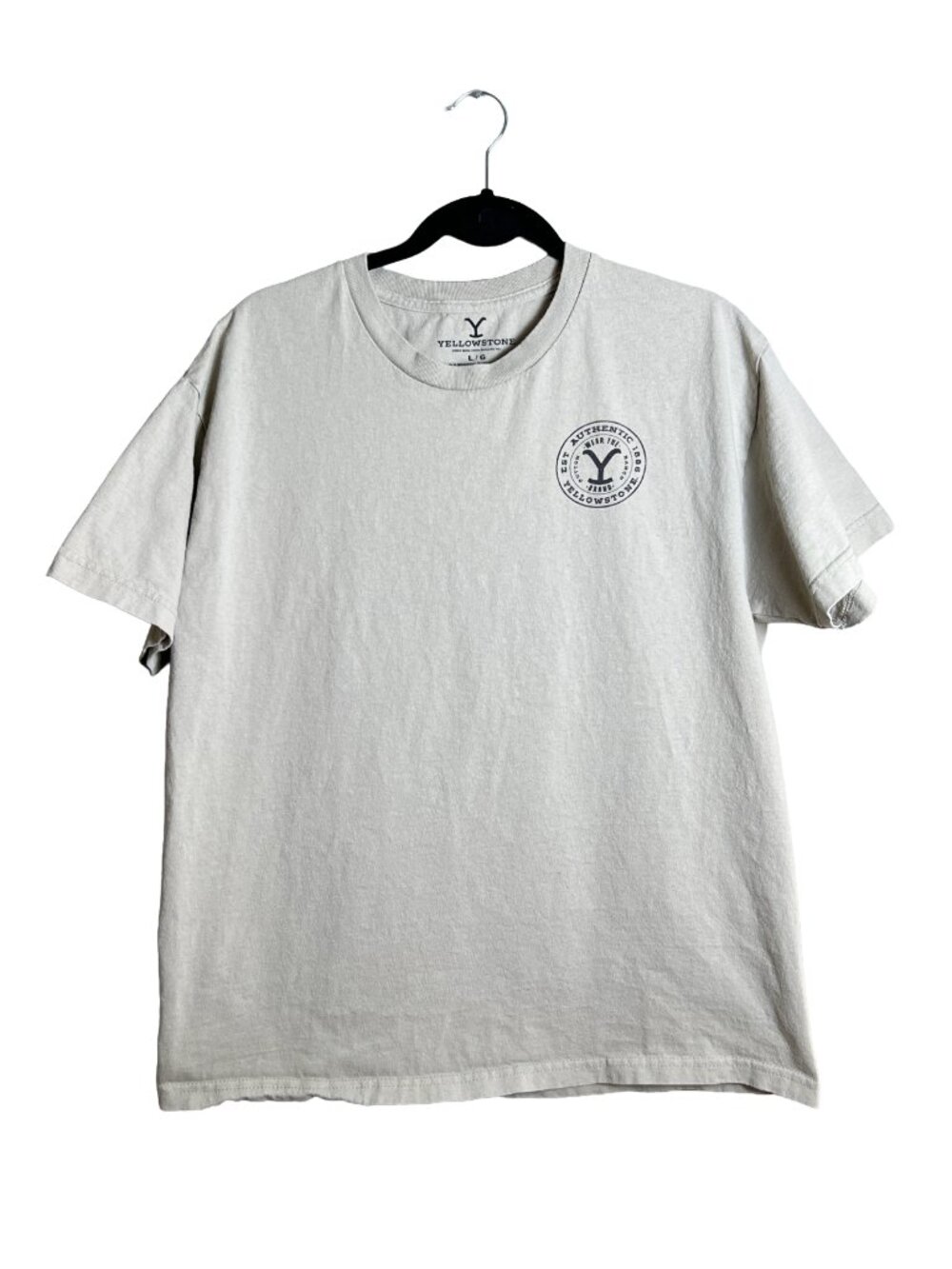 Official Yellowstone Dutton Ranch Graphic T-Shirt Tan Large